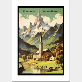 Chamonix, Mont Blan, Ski Poster Posters and Art